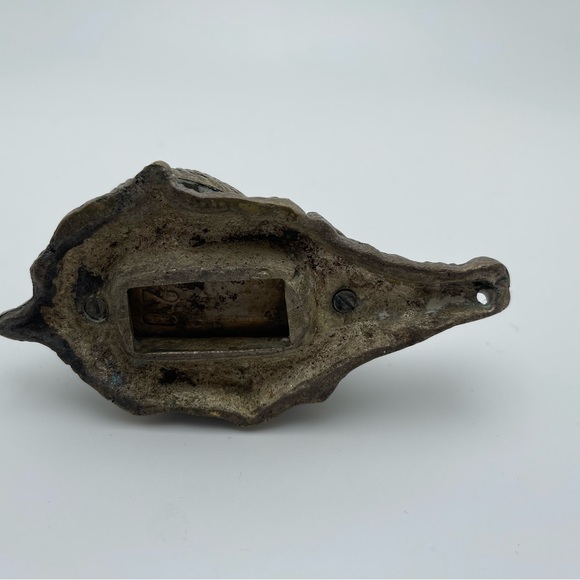 ANTIQUE TOOTHPICK DISPENSER ART DECO BRONZE SNAIL ORNAMENTED SCULPTURE 1920´S - Picture 6 of 10